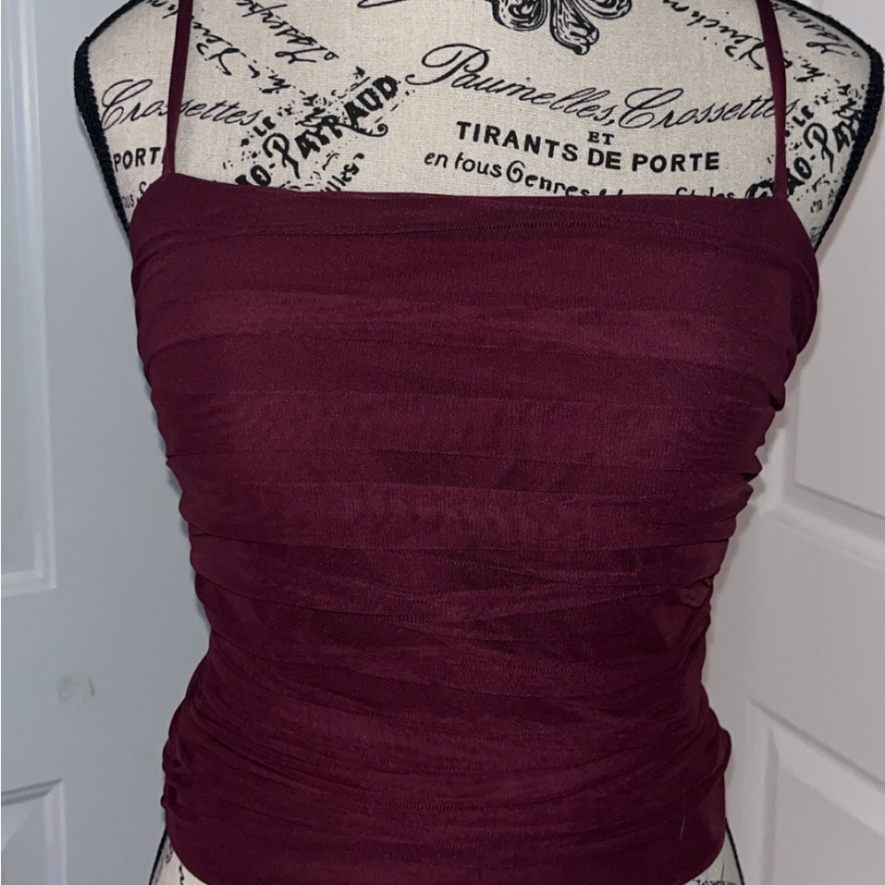 Like New Express Body Contour Ruched Top